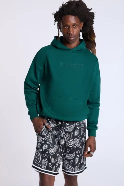 Arsenic Mens Allover Bandana Print Fleece Shorts
