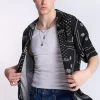 Arsenic Mens Bandana Print Button-Up
