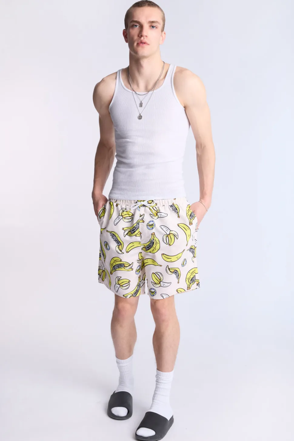 Arsenic Mens Graphic Beach Shorts