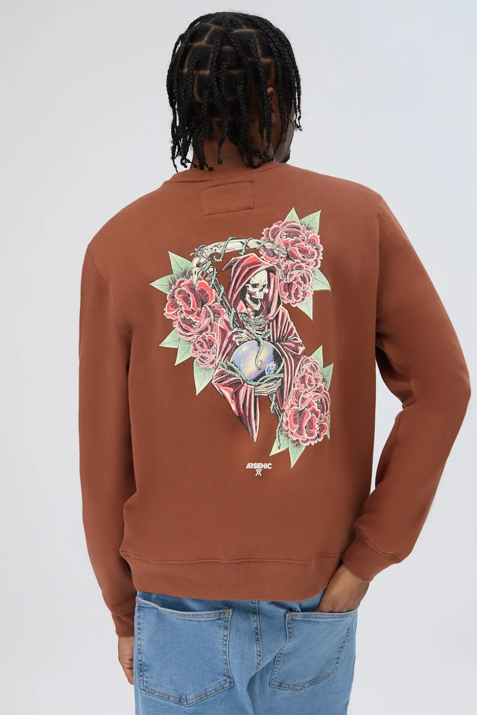 Arsenic Mens Graphic Crewneck Sweatshirt