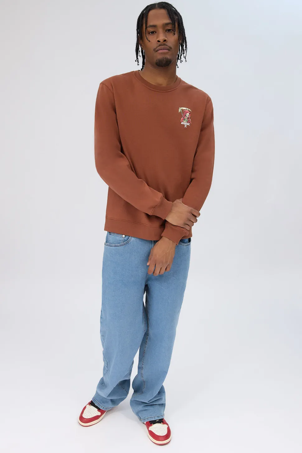 Arsenic Mens Graphic Crewneck Sweatshirt