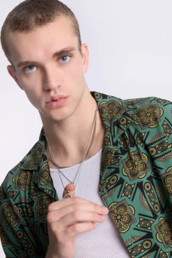 Arsenic Mens Kaleidoscope Print Button-Up