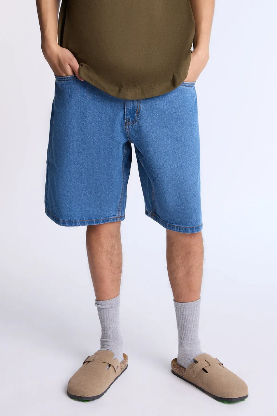 Arsenic Mens Loose Fit Denim Shorts