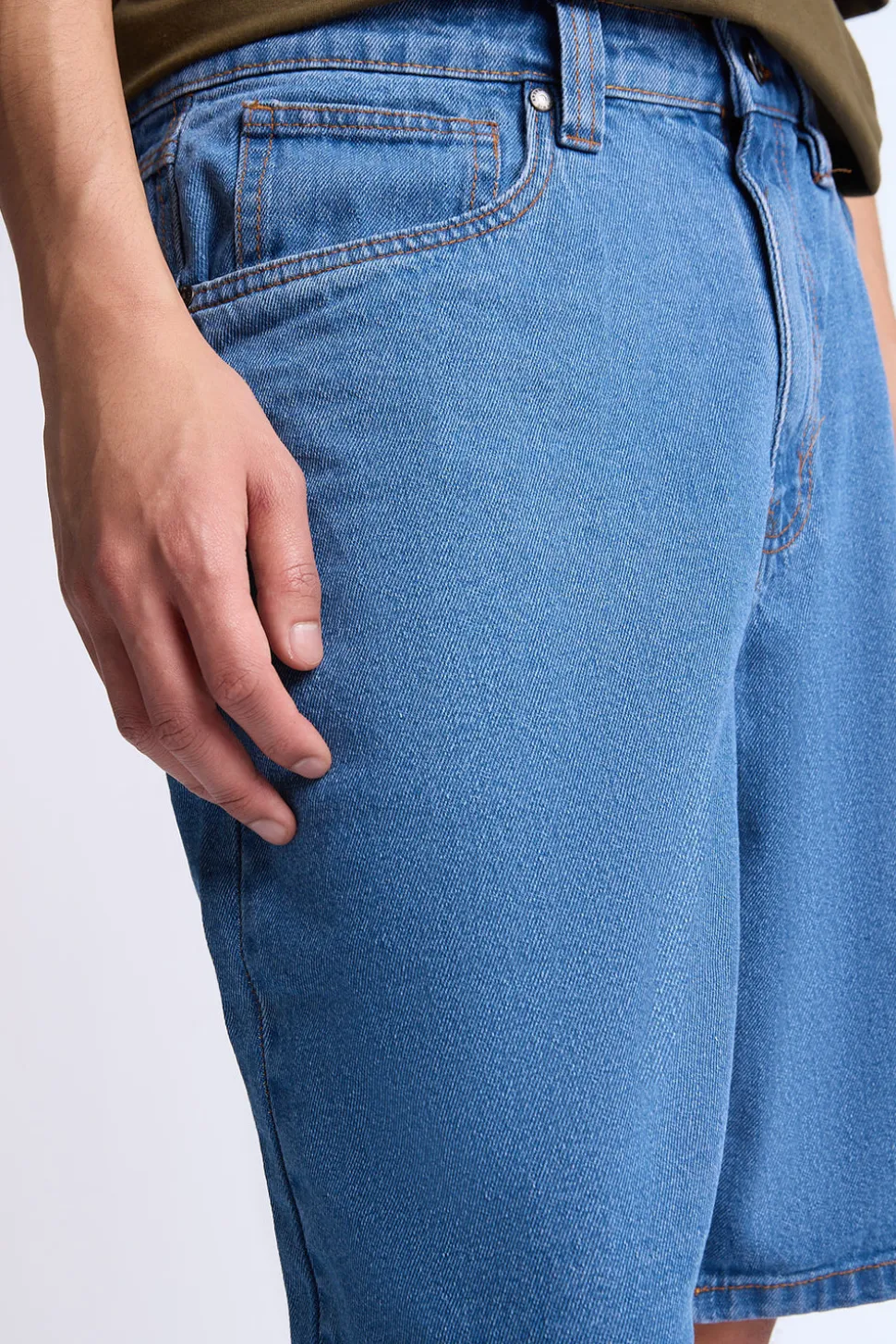 Arsenic Mens Loose Fit Denim Shorts