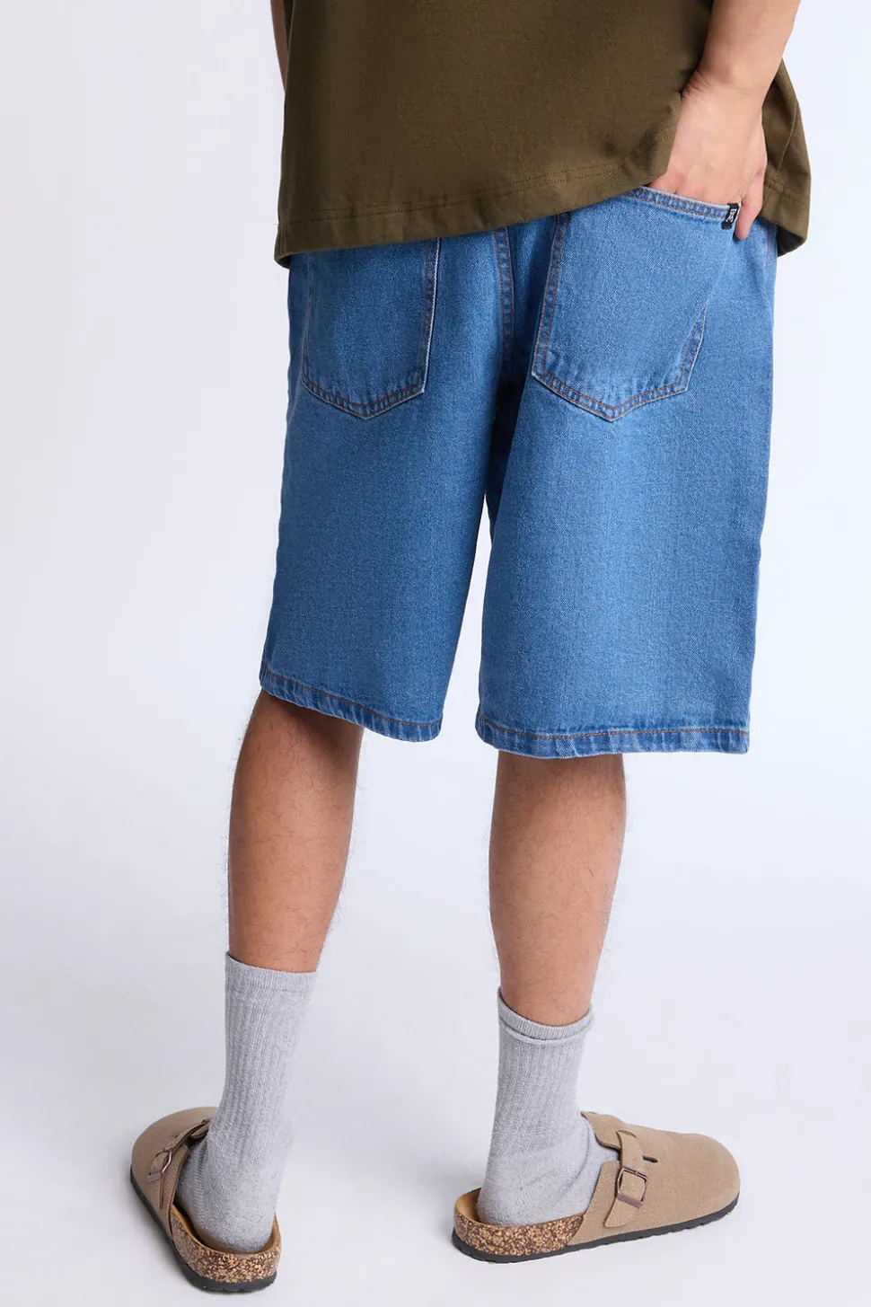 Arsenic Mens Loose Fit Denim Shorts