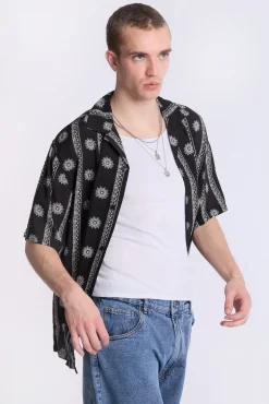 Arsenic Mens Medallion Print Button-Up
