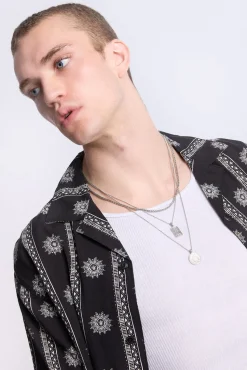 Arsenic Mens Medallion Print Button-Up