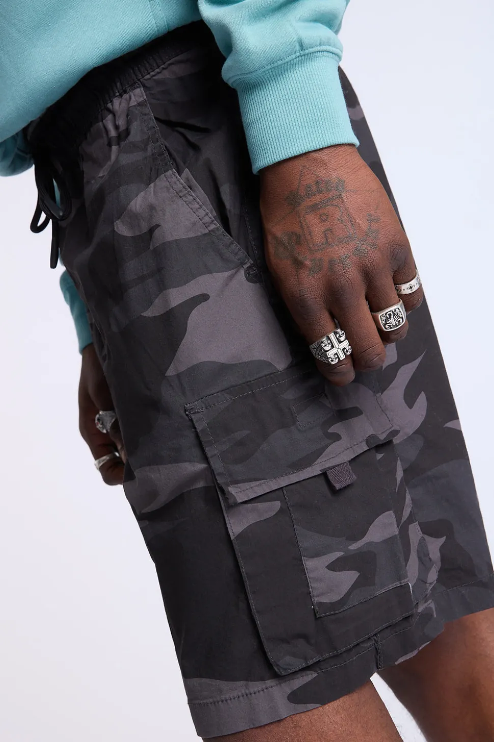 Arsenic Mens Poplin Cargo Shorts