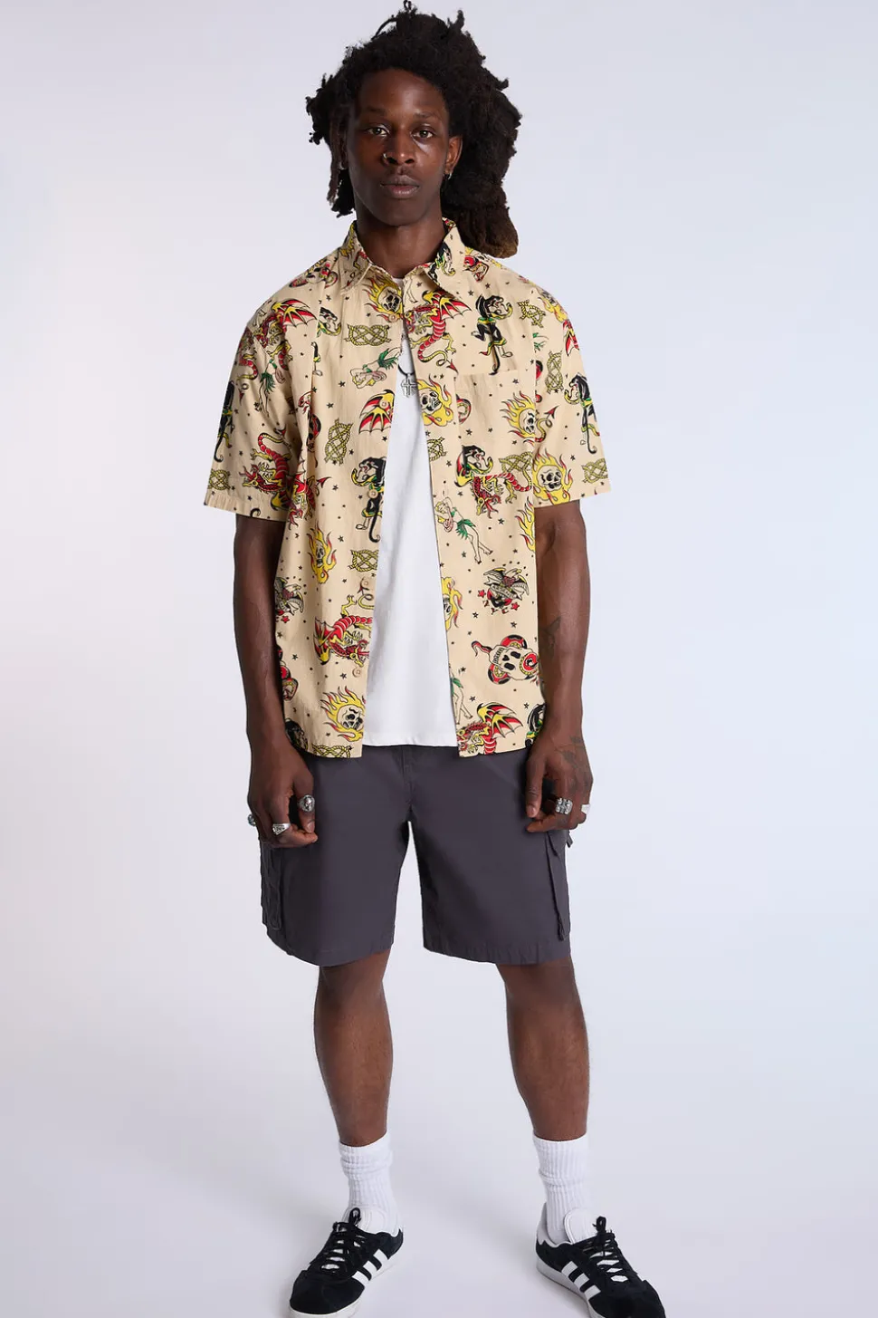 Arsenic Mens Poplin Cargo Shorts