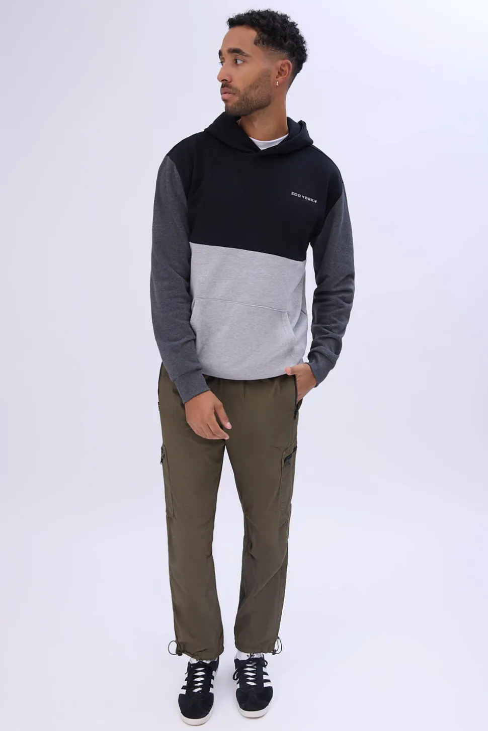 Arsenic Mens Poplin Zipper Cargo Pant