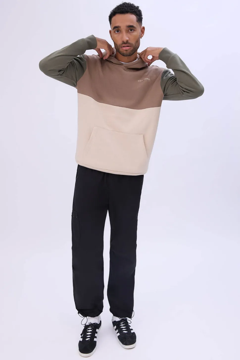 Arsenic Mens Poplin Zipper Cargo Pant