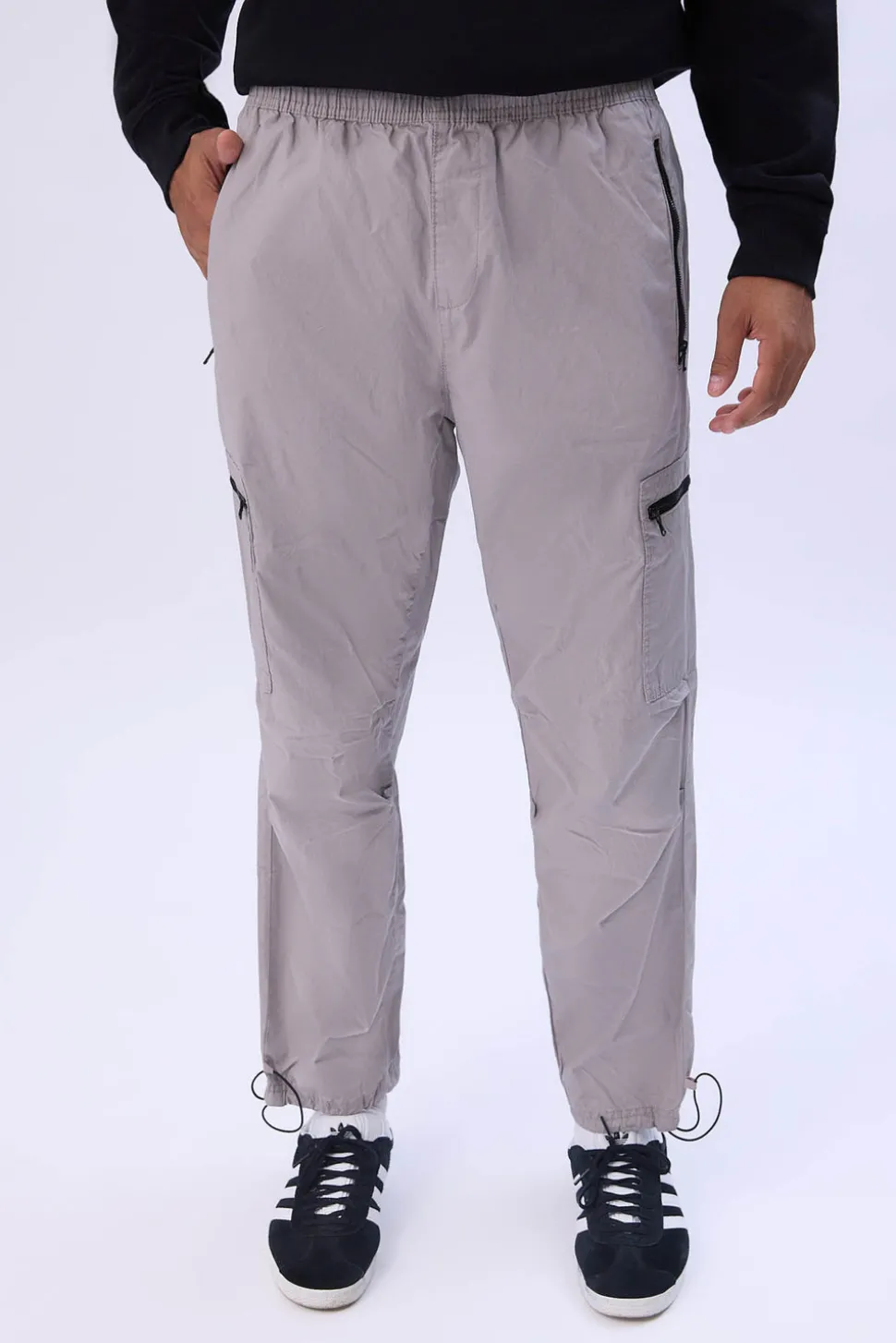 Arsenic Mens Poplin Zipper Cargo Pant