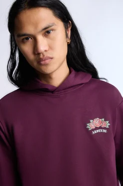 Arsenic Mens Rose Graphic Hoodie