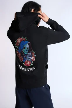 Arsenic Mens Rose Graphic Hoodie
