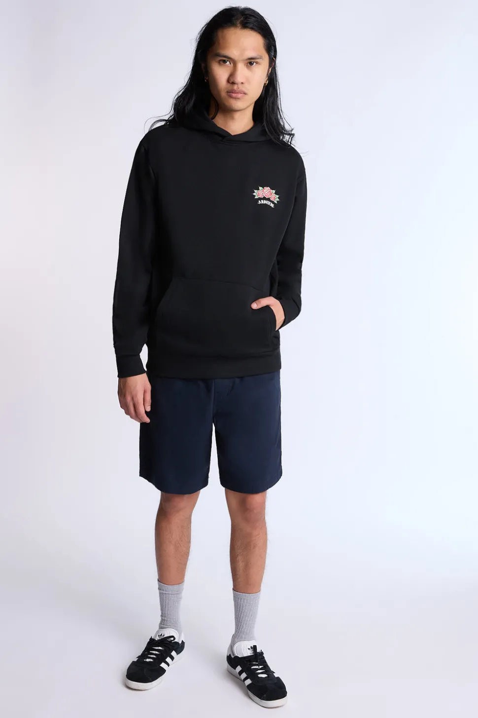 Arsenic Mens Rose Graphic Hoodie