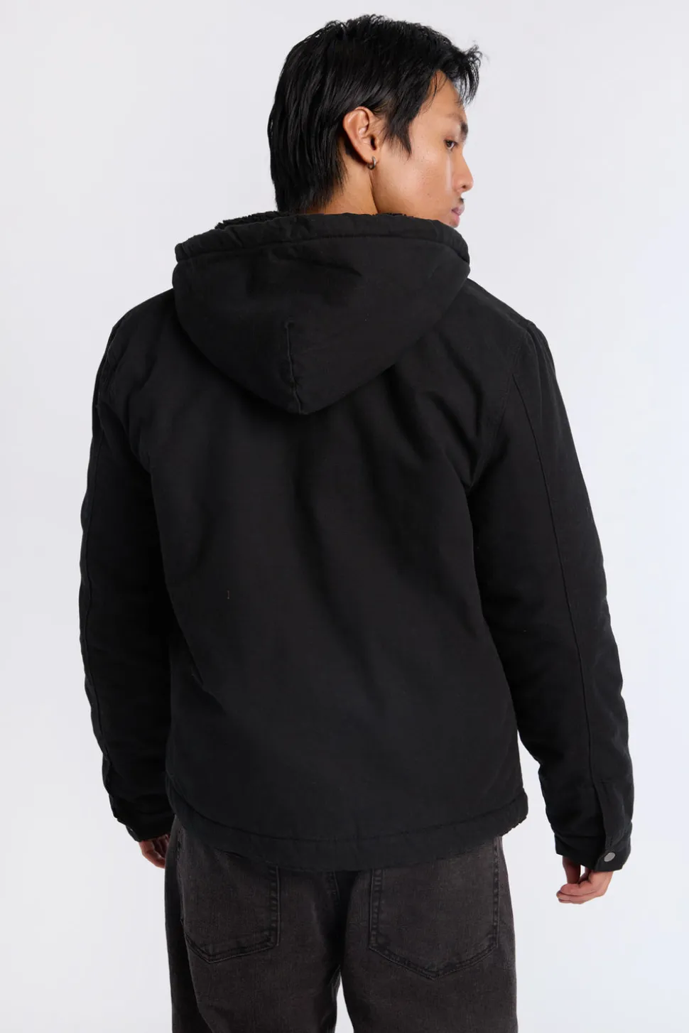 Arsenic Mens Sherpa Lined Twill Jacket