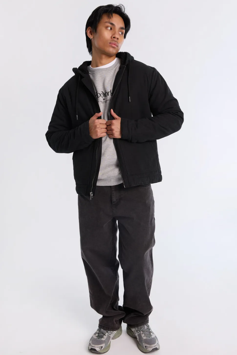 Arsenic Mens Sherpa Lined Twill Jacket