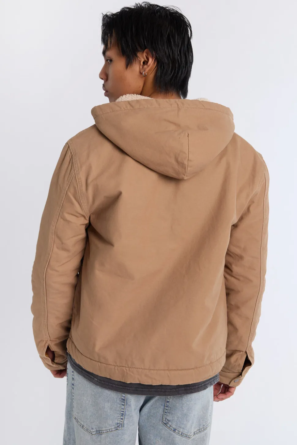 Arsenic Mens Sherpa Lined Twill Jacket