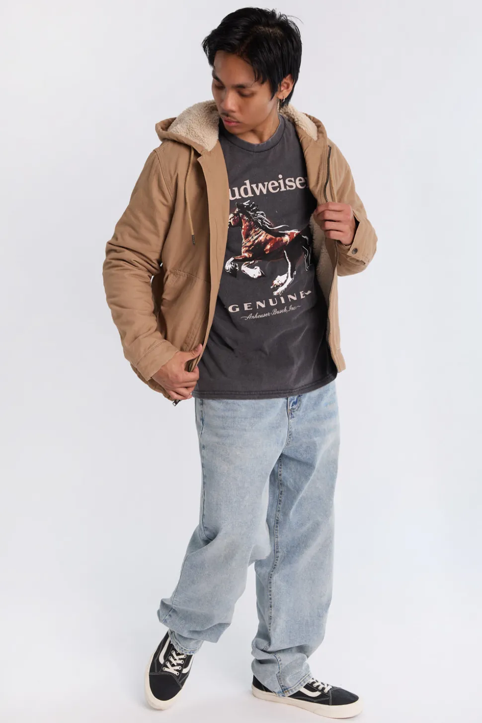 Arsenic Mens Sherpa Lined Twill Jacket