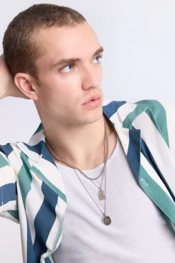 Arsenic Mens Striped Button-Up
