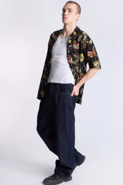 Arsenic Mens Tattoo Print Button-Up