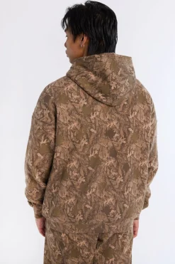 Arsenic Mens Tree Camo Oversized Hoodie