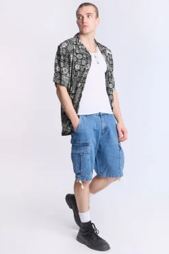 Arsenic Mens Tribal Print Button-Up