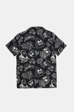 Arsenic Youth B&W Fruit Skulls Button-Up