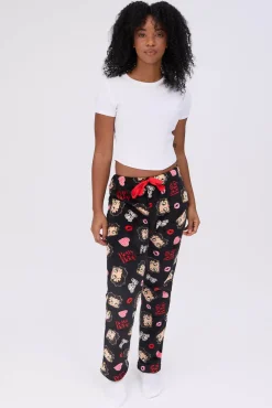 Betty Boop Printed Plush Pajama Bottoms