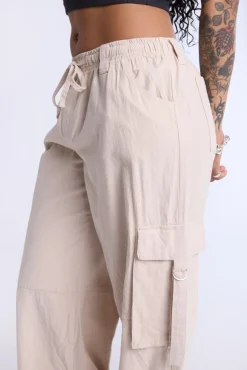 Cotton Wide Leg Cargo Pant