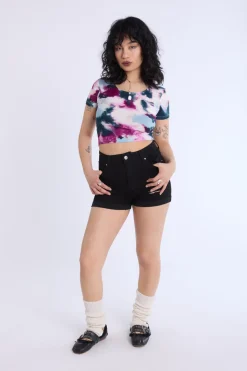 Distressed Rolled Cuff Shorts