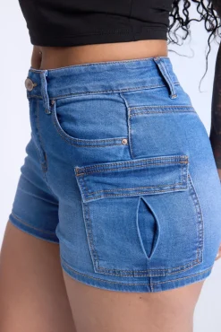 High-Rise Cargo Shorts