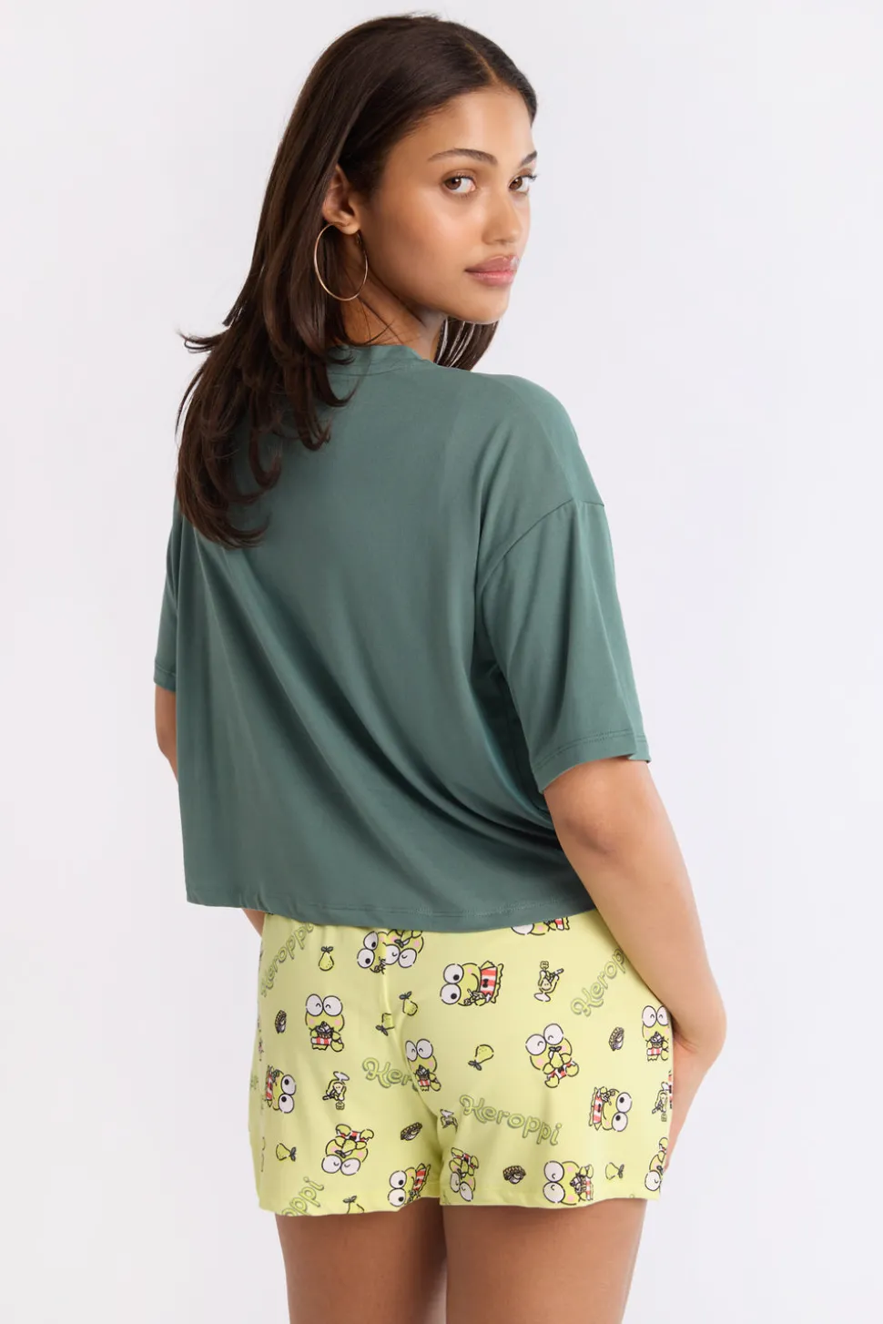 Keroppi 2-Piece Pajama Tee & Shorts Set