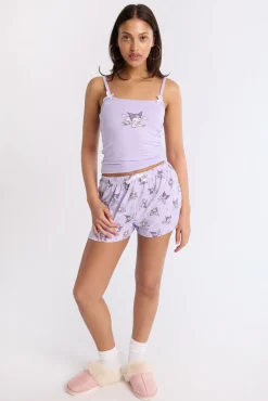 Kuromi 2-Piece Pajama Tank Top & Shorts Set