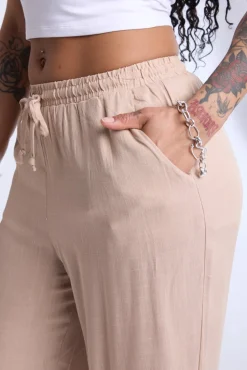 Lined Wide Leg Pant