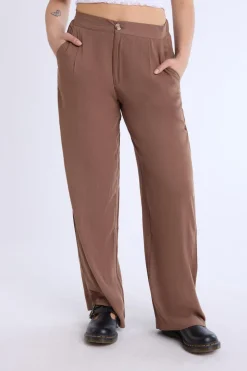 Lined Wide-Leg Pant