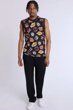 Mens Allover Print NBA Mesh Tank Top
