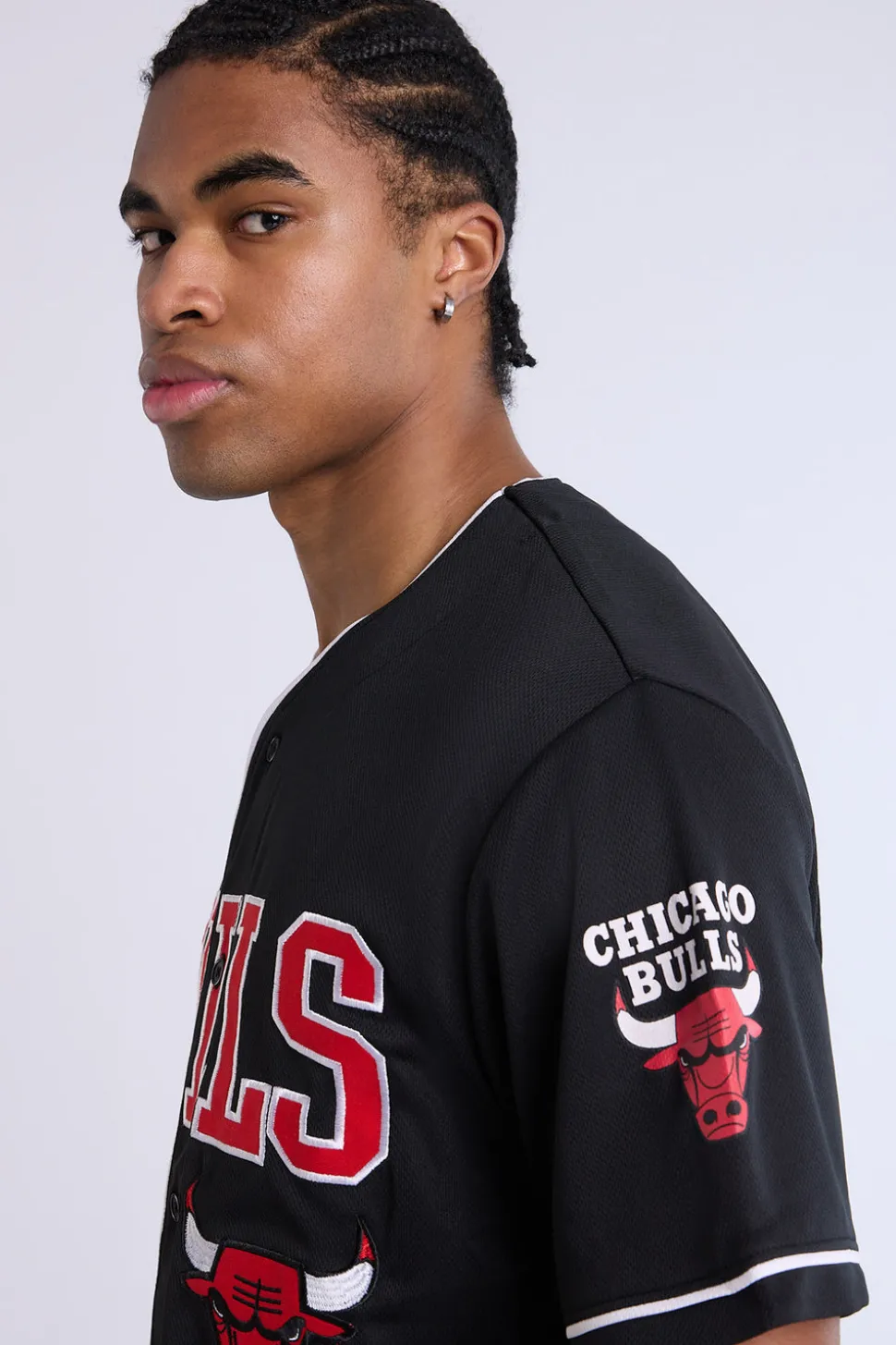 Mens Chicago Bulls Black Mesh Jersey