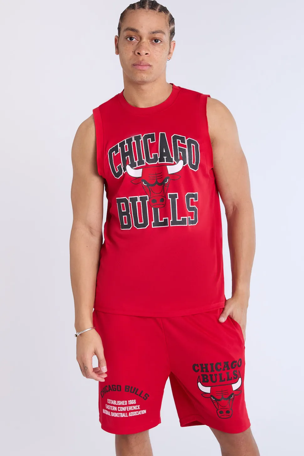 Mens Chicago Bulls Red Mesh Shorts