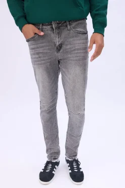 Mens Grey Wash Skinny Jeans
