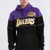 Mens LA Lakers Colour Block Hoodie