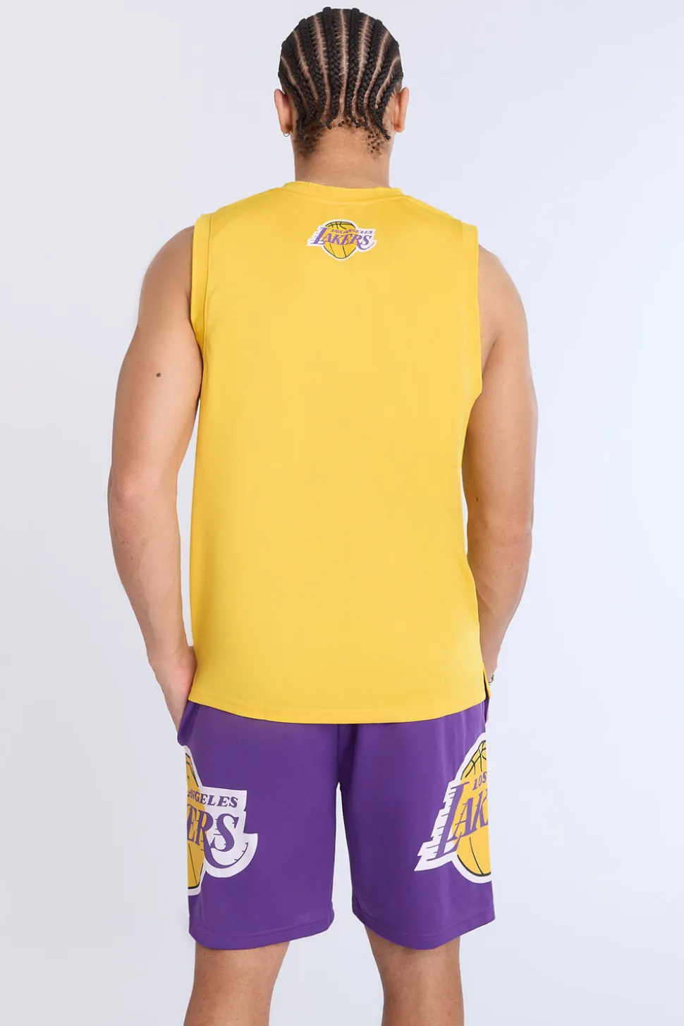 Mens LA Lakers Mesh Shorts