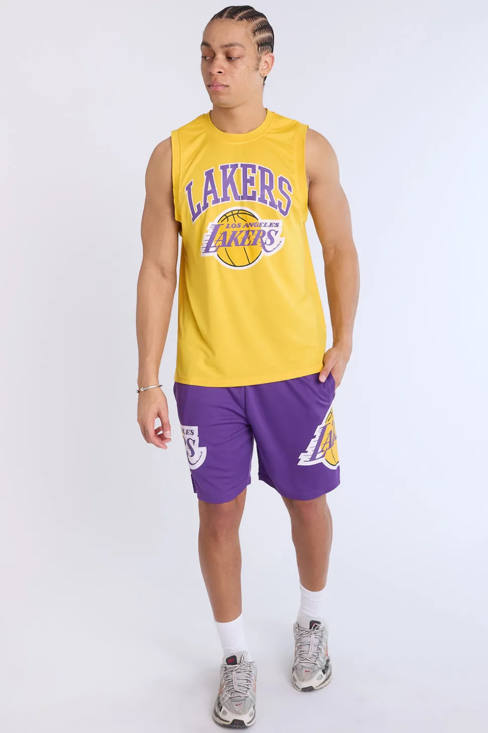 Mens LA Lakers Mesh Shorts
