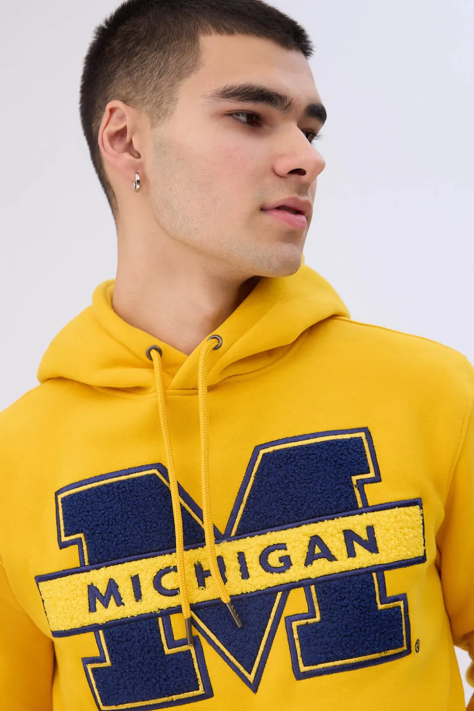 Mens Michigan Chenille Logo Hoodie