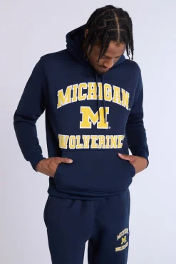 Mens Michigan Wolverines Chenille Logo Hoodie