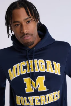 Mens Michigan Wolverines Chenille Logo Hoodie