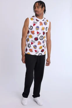 Mens NBA Logo Mesh Tank Top