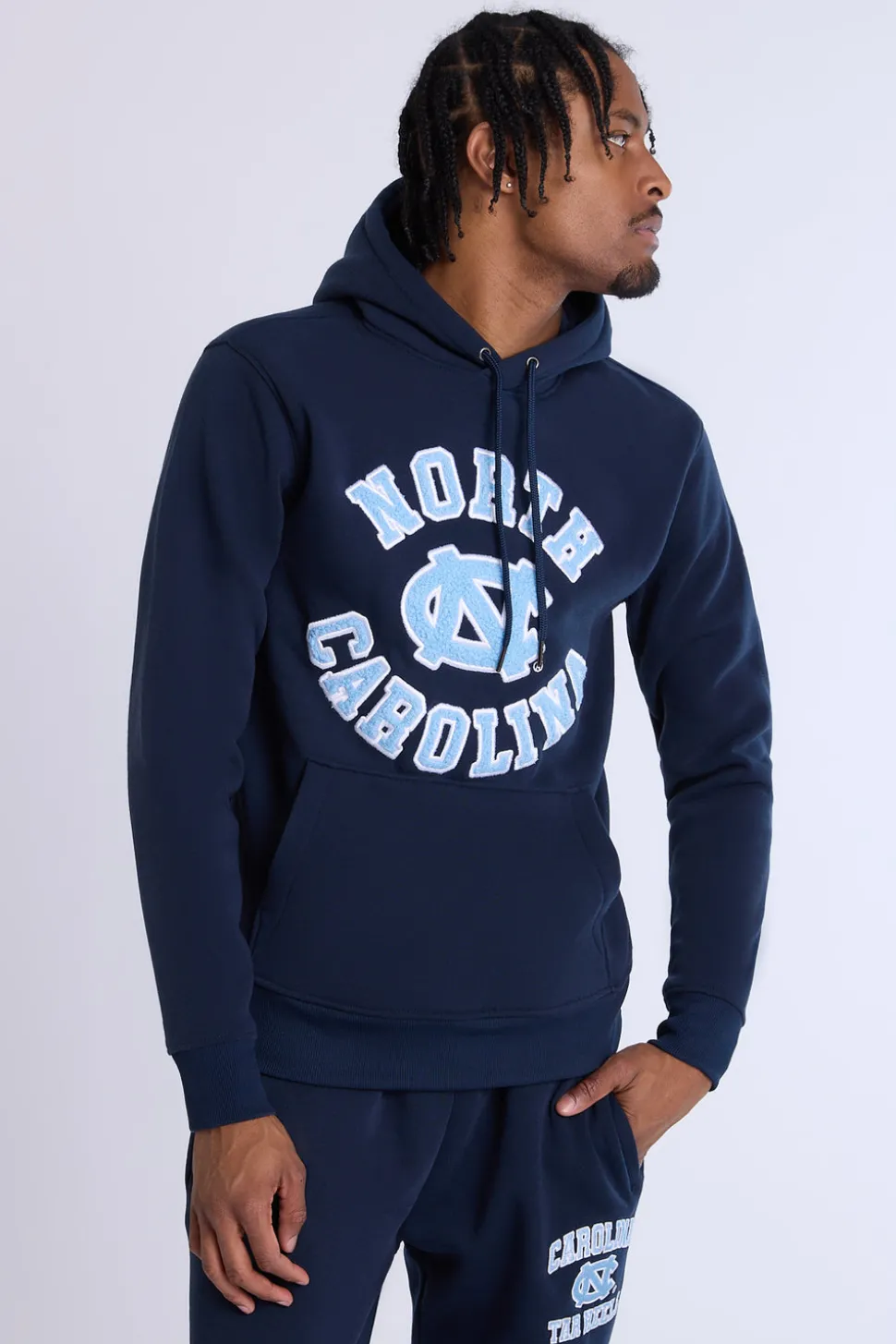 Mens North Carolina Chenille Logo Hoodie