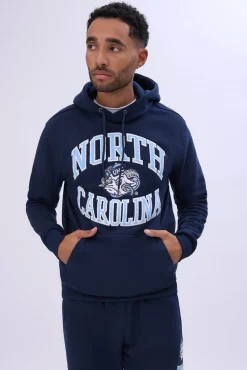 Mens North Carolina Tar Heels Chenille Logo Hoodie
