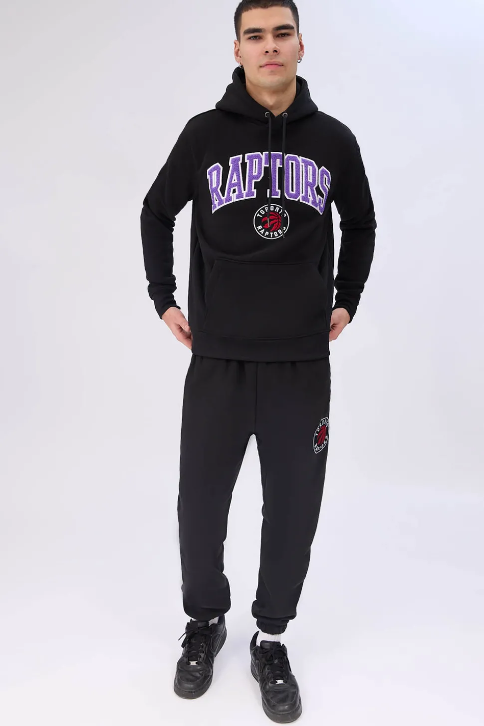 Mens Raptors Chenille Logo Hoodie